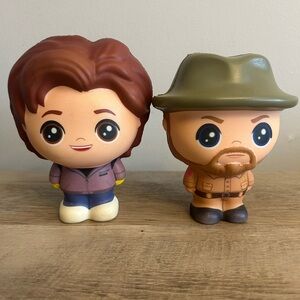 Stranger Things STEVE And HOPPER Orbtoys Netflix Collectible Squishy 6” Figure
